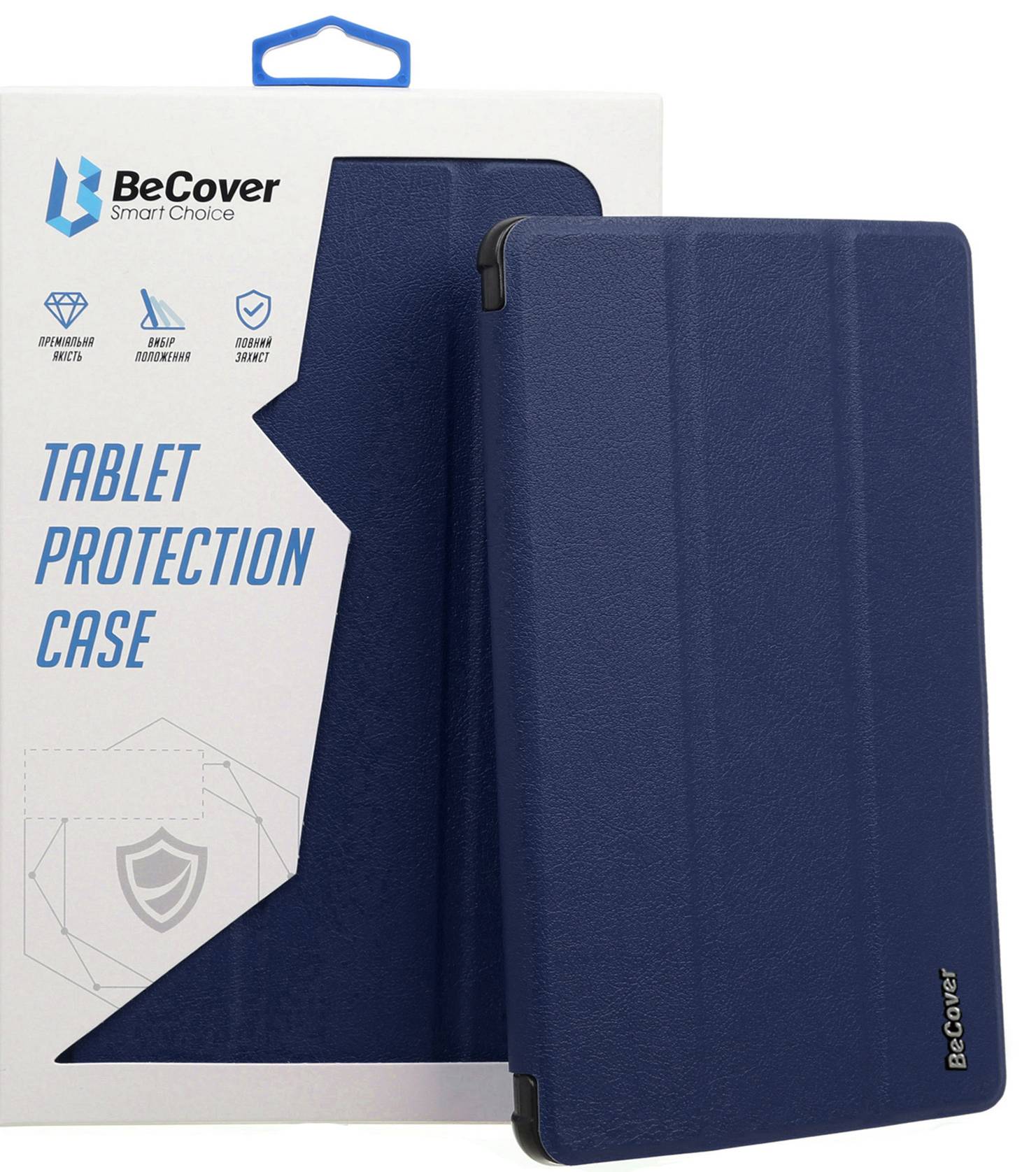 Чохол для планшету BeCover Tri Fold Soft TPU з кріпленням Apple Pencil for Apple iPad 10.2 2019/2020/2021 Deep Blue (708456) - Фото 1