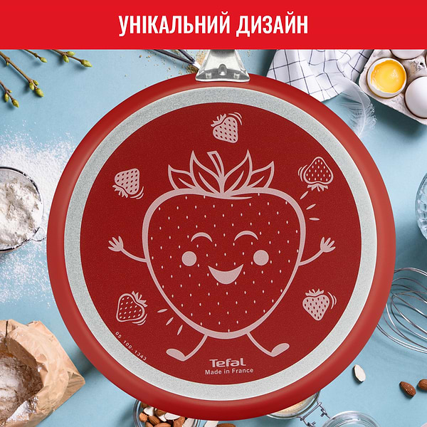 Фото - Сковорода для млинців Tefal B4391102 FRUITS (полуниця) 28 см