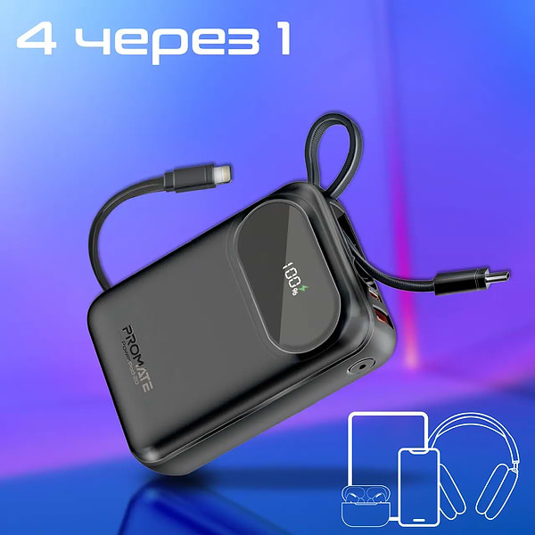 Фото - Батарея мобільна Promate 20000mAh (powerpod-20.black)