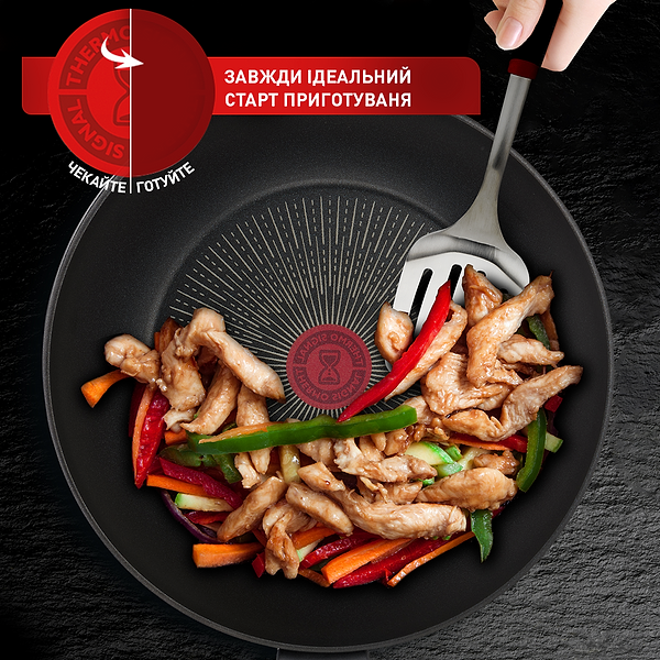 Фото - Сковорода ВОК Tefal G25919AZ Unlimited ON 28 см