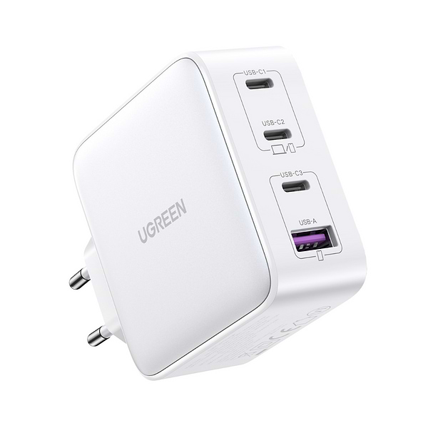 Фото - Мережевий зарядний пристрій UGREEN CD226 Nexode USB-A+3*USB-C 100W GaN Te ch Fast White (15337)