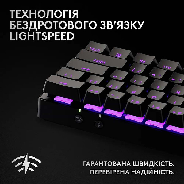 Фото - Клавиатура беспроводная игровая Logitech G Pro X 60 LightSpeed Black (920-011911)