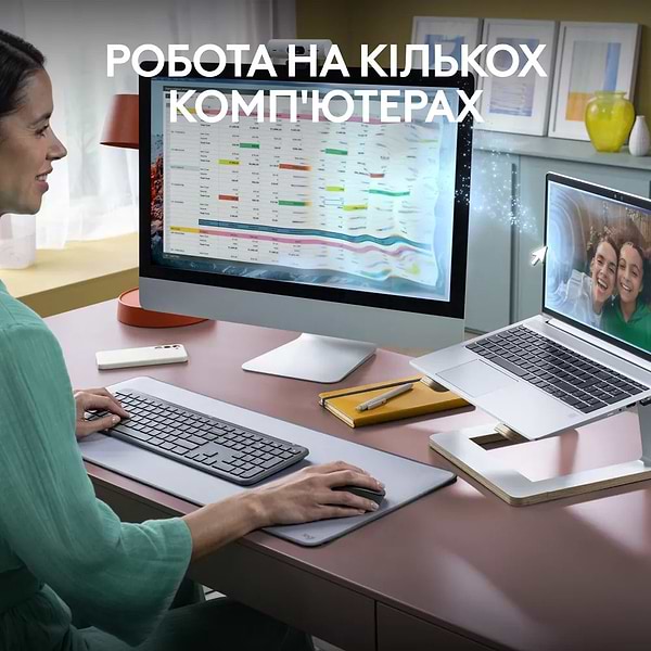 Фото - Клавиатура+мышь беспроводная Logitech Signature Slim Combo MK950 Graphite (920-012490)
