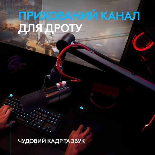 Фото - Стійка-пантограф для мікрофона Logitech G Compass Premium Broadcast Boom Arm Black (955-000076)