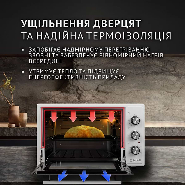 Фото - Печь электрическая Perfelli TRIMO 37 WHITE