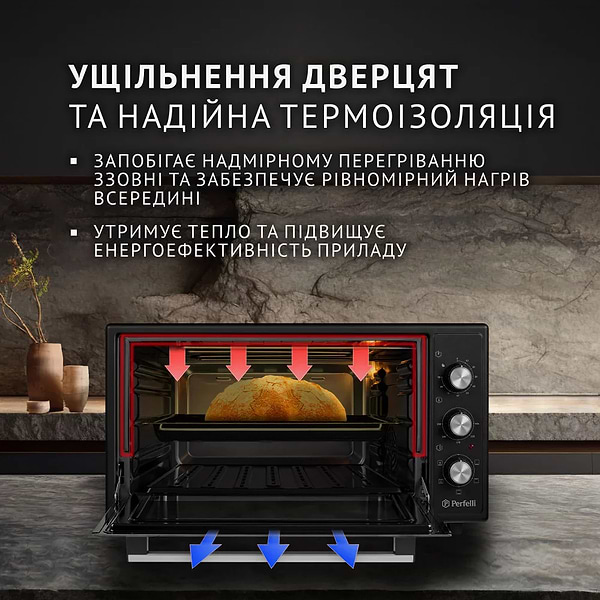 Фото - Печь электрическая Perfelli TRIMO 48 BLACK