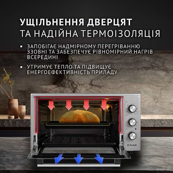 Фото - Уцінка - Піч електрична Perfelli TRIMO 48 GREY