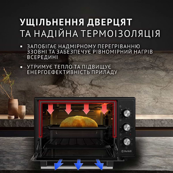 Фото - Печь электрическая Perfelli TRIMO 37 BLACK