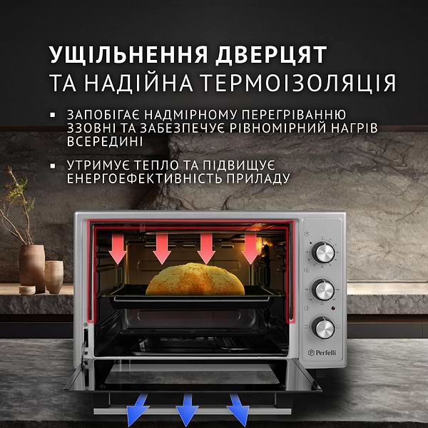 Фото - Уценка - Печь электрическая Perfelli CLASSIC 37 GREY
