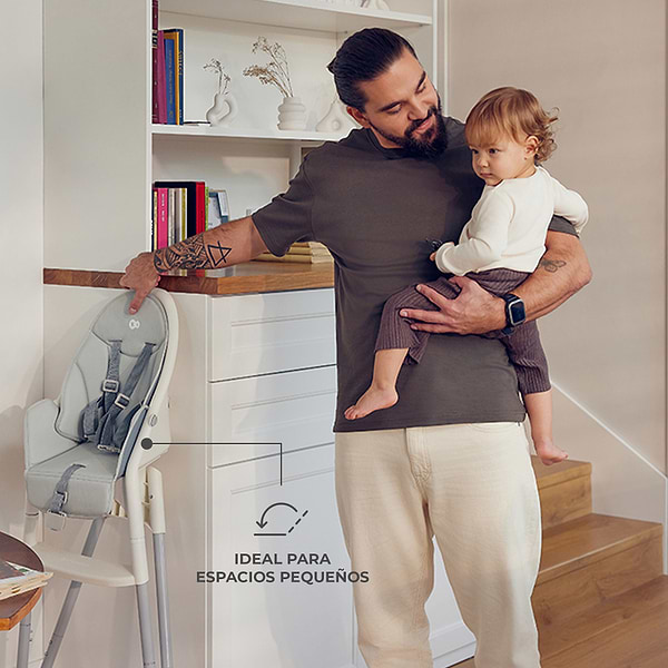 Фото - Стульчик для кормления классический Kinderkraft Dinnly Grey (KHDINN00LGR0000)