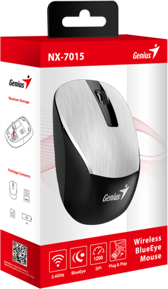 Фото - Миша бездротова Genius NX-7015 Silver NP (31030019404)