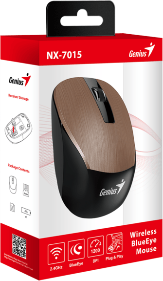 Фото - Мышь беспроводная Genius NX-7015 Rosy Brown NP (31030019403)