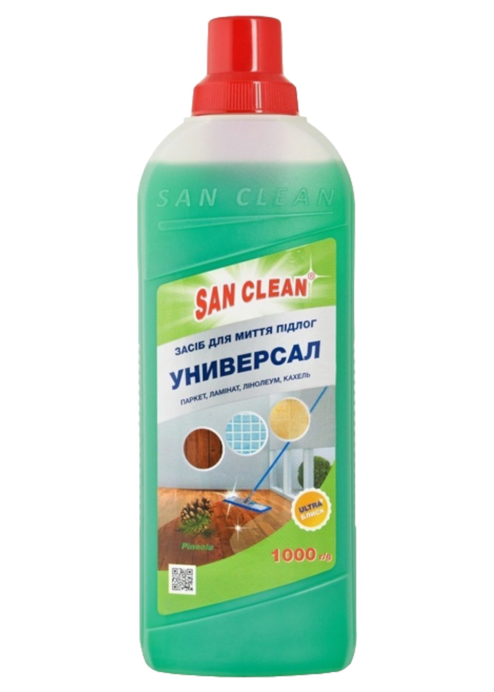 Засіб для чищення кухонної техніки San Clean Універсал 2000 з ароматом хвої 1000 г (4820003543818) - Фото 1