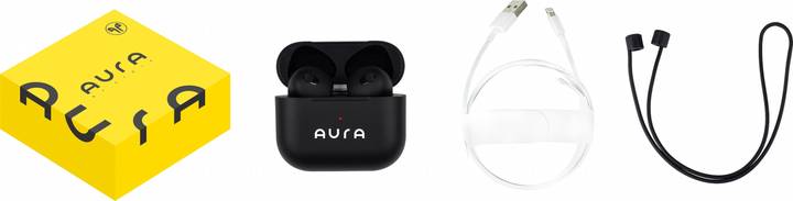 Фото - Наушники вкладыши беспроводные TWS Aura 3 Black (TWSA3B)