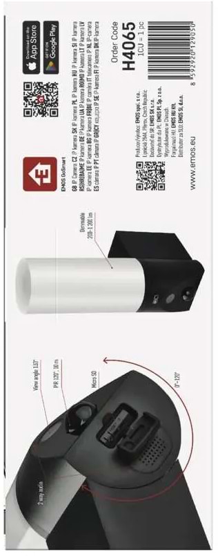 Фото - IP-камера EMOS H4065 GoSmart наружная поворотная с Wi-Fi и подсветкой Черная