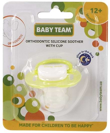 Фото - Ортодонтична пустушка Baby Team силіконова нічна (3008)