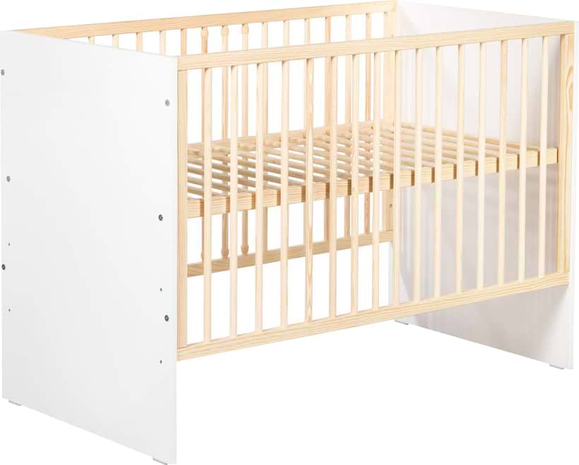 Кроватка детская прямоугольная Klups Willy 120х60 см White/Pine (WILLY1)