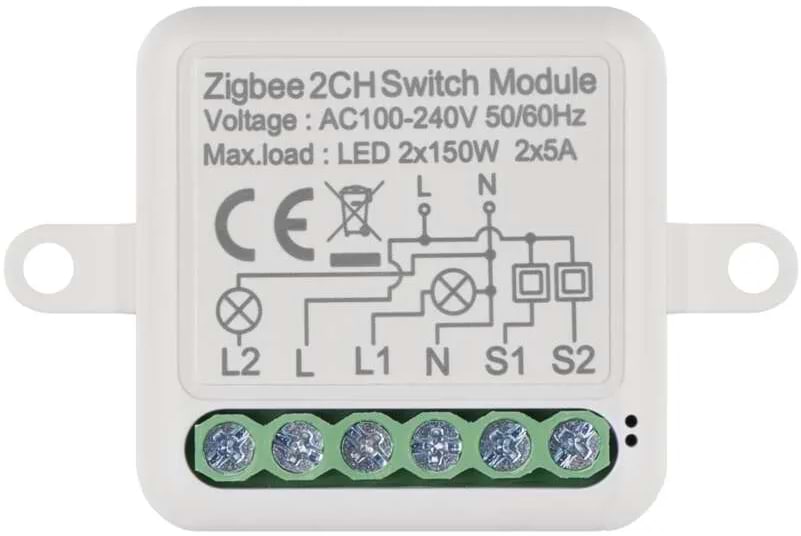 Релейний вимикач EMOS H5102 ZigBee 3.0 2-канальний