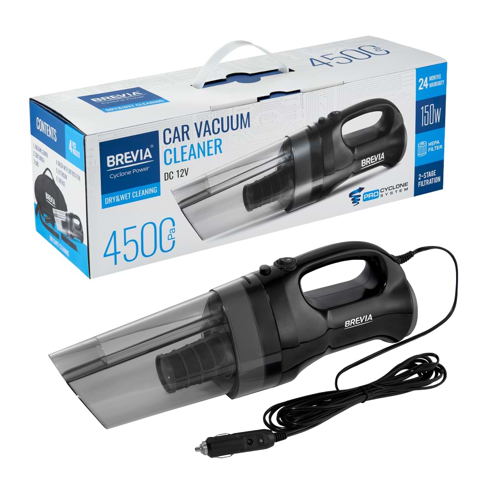 Пылесос ручной для автомобиля Brevia Black (30100CB) - Фото 1