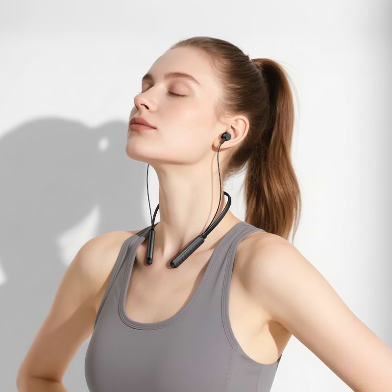 Фото - Наушники вкладыши беспроводные BOROFONE BE72 Sun neck hanging BT earphones Black (6941991124518)