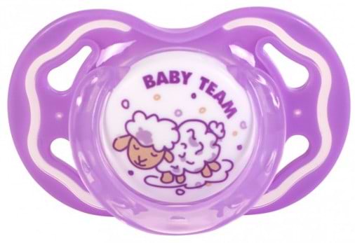 Симметричная пустышка Baby Team силиконовая (3014 _фиолетовая)
