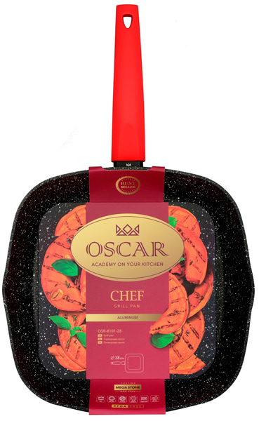 Фото - Сковорода гриль OSCAR Chef 28 см (OSR-8101-28)
