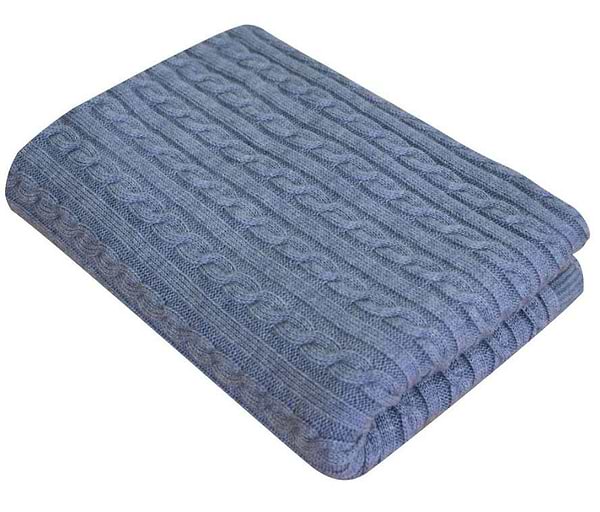 Фото - Плед односпальний Прованс SOFT синій меланж 90х130 см (011681)