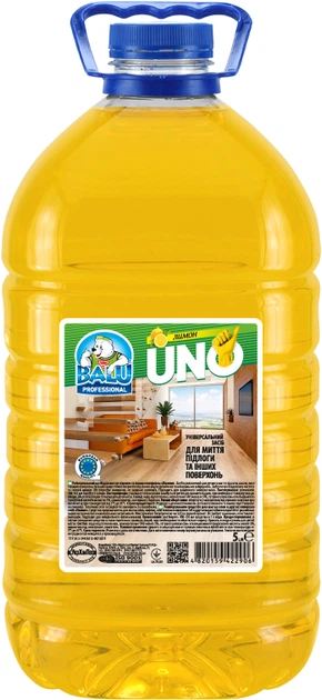 Фото - Средство по уходу за напольными покрытиями BALU для мытья, Лимон, 5 л