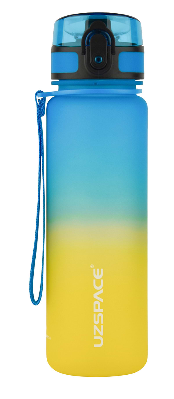 Фото - Бутылка для воды UZspace 3026 Frosted 500 мл Желто-голубая