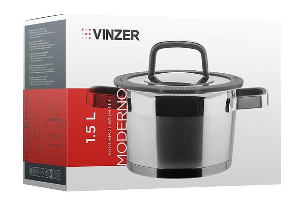 Фото - Каструля Vinzer Moderno 18 см 2.3 л (50072)