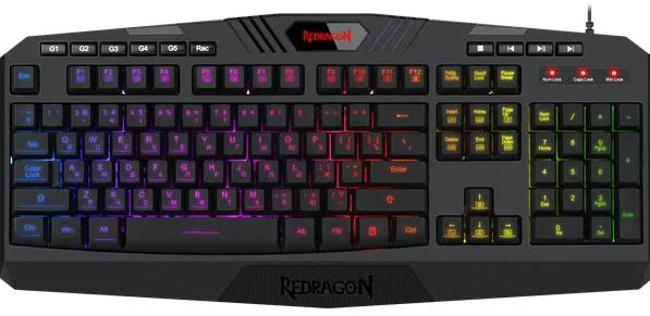 Клавиатура проводная игровая Redragon Harpe2 UKR RGB USB (77484) - Фото 1