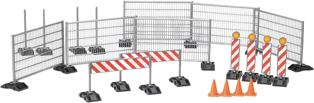 Ігровий набір мікс BRUDER дорожні знаки та аксесуари (62007)