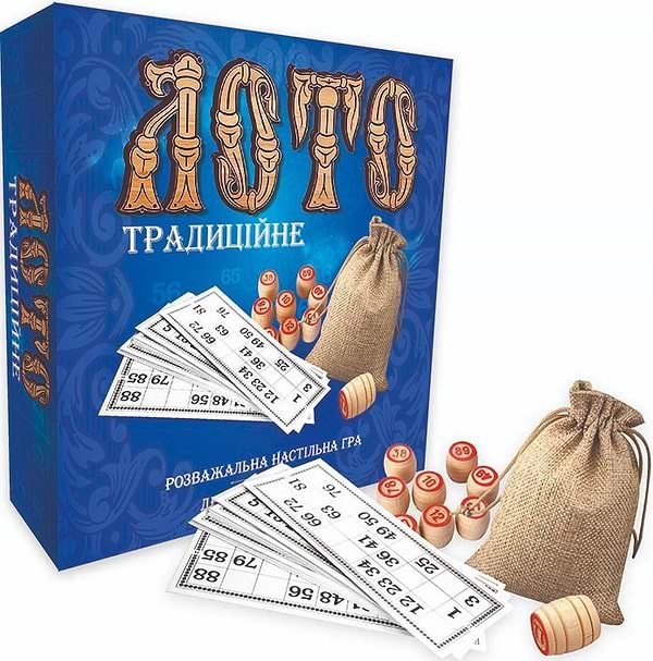 Фото - Настільна гра (8 +) Strateg Лото з дерев'яними бочонками "Традиційне" укр. (30315)