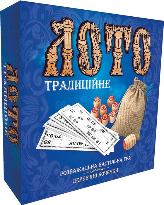 Настільна гра класична (8 +) Strateg Лото з дерев'яними бочонками "Традиційне" укр. (30315) - Фото 1