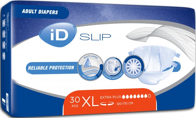 Одноразові підгузки ID для дорослих SLIP Plus Розмір XL, 30 шт. (945431550)