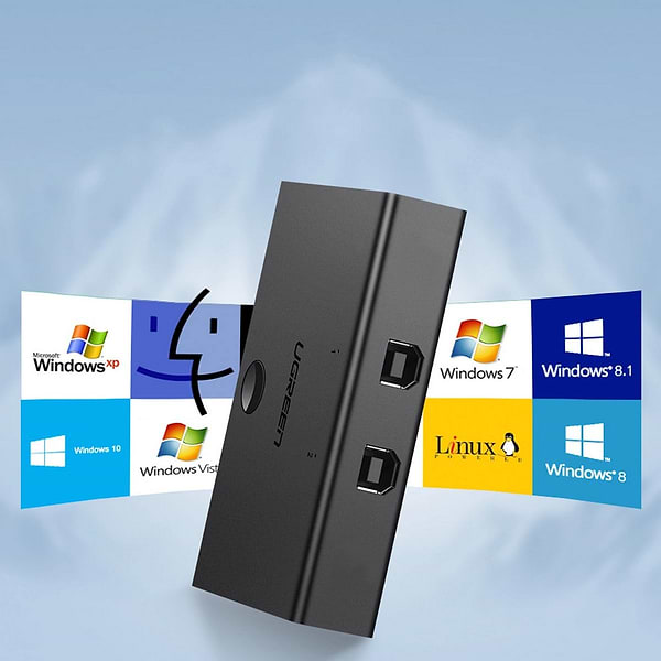 Фото - Хаб USB UGREEN USB 2.0 Sharing Switch 2x1 Black (30345)