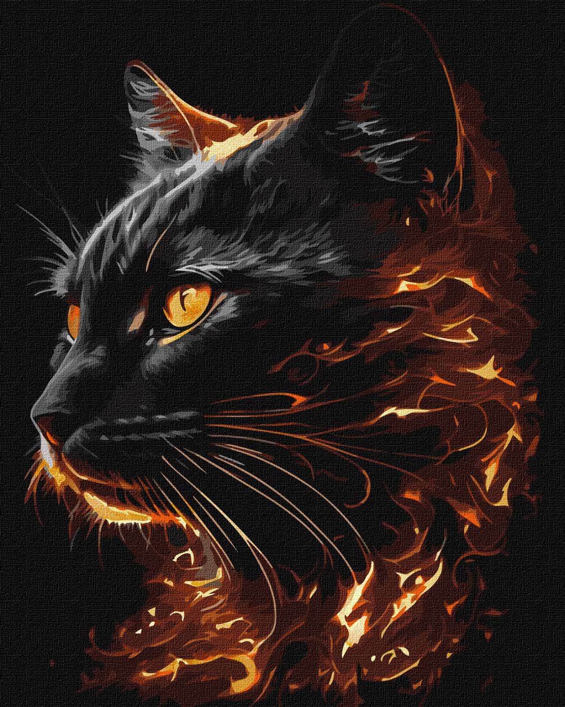 Картина по номерам Ideyka "Огненная красота с красками металлик extra" 40х50 см (KHO6516)