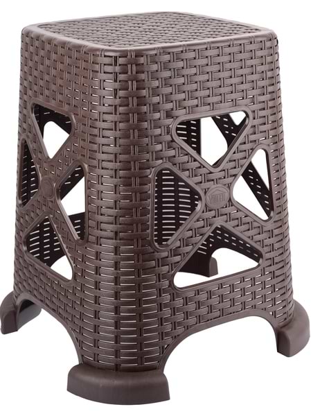 Фото - Табурет пластиковый VIOLET HOUSE 0734 Роттанг Brown 40x36 см