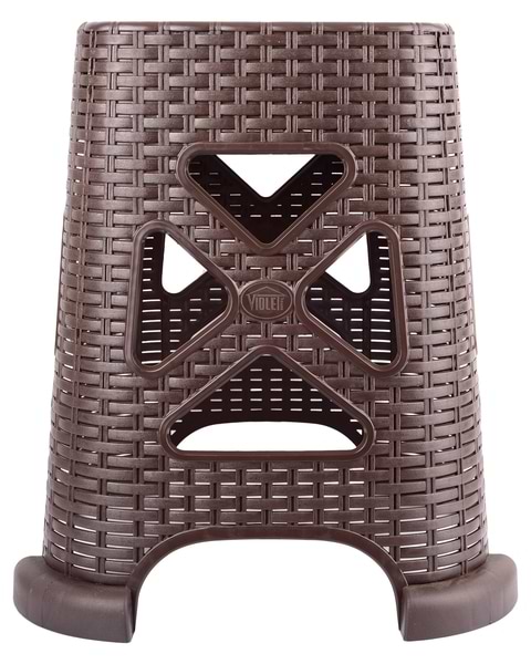 Фото - Табурет пластиковый VIOLET HOUSE 0734 Роттанг Brown 40x36 см