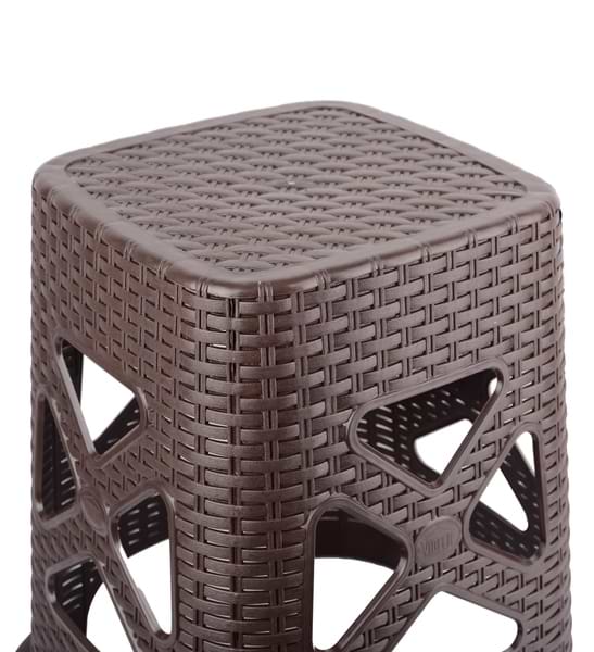 Фото - Табурет пластиковый VIOLET HOUSE 0734 Роттанг Brown 40x36 см