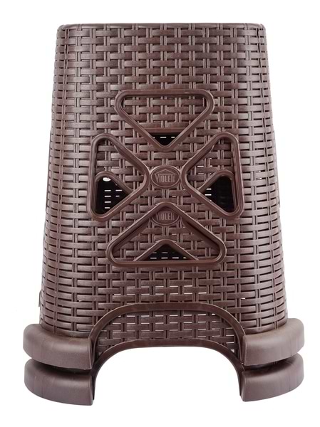 Фото - Табурет пластиковый VIOLET HOUSE 0734 Роттанг Brown 40x36 см
