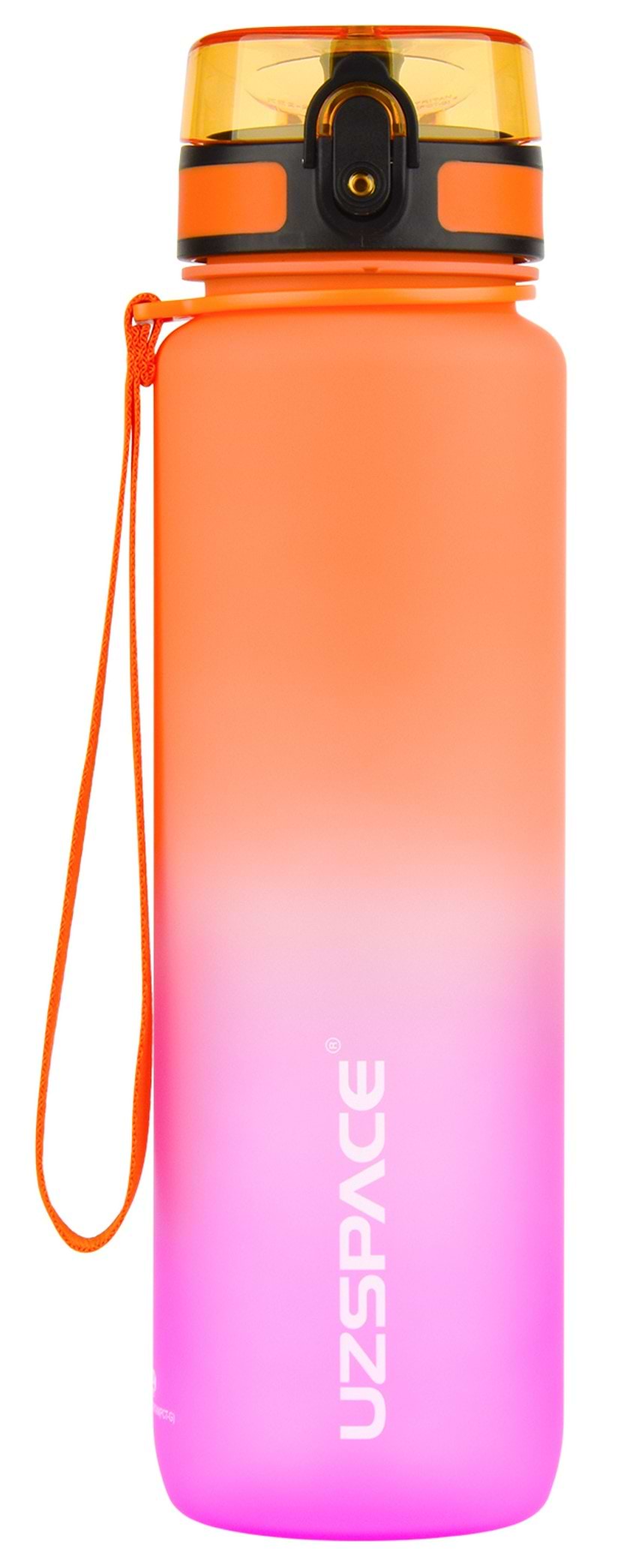 Пляшка для води UZspace 3038 Frosted 1000 мл Помаранчево-рожева - Фото 1