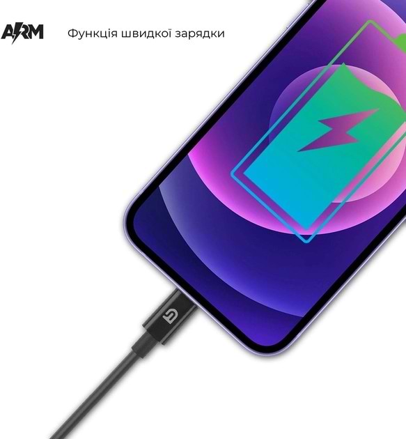 Фото - Кабель синхронизации данных Armorstandart AMD818BL Lightning to USB Cable 1.2m Black (ARM64373)