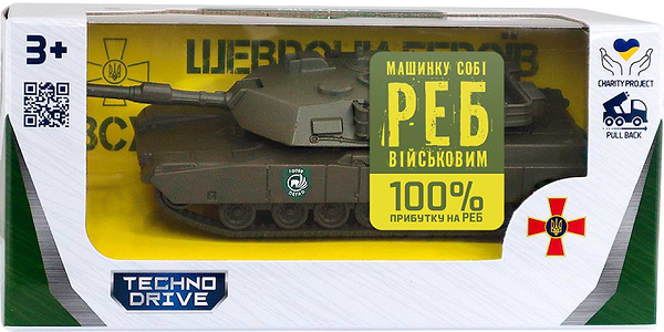 Фото - Наземна військова техніка TechnoDrive Модель серії "Шеврони Героїв" – ТАНК – "1 ОТБр" (250332W2)