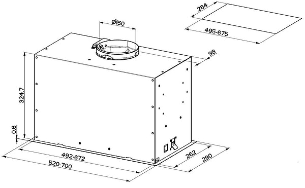 Фото - Витяжка вбудована Faber Inka Lux Premium X A70 Kl