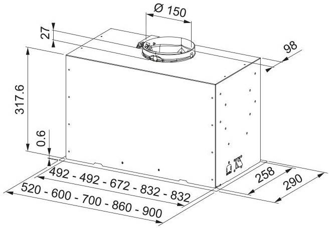 Фото - Витяжка вбудована Franke Box Flush Basic FBFE LG A70 (305.0729.553)