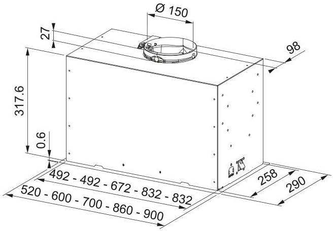 Фото - Вытяжка встраиваемая Franke Box Flush Basic FBFE BK A52 (305.0729.555)