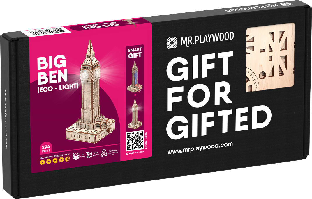 3D пазли Mr.Playwood Біг-Бен (Еко - лайт) (10206)