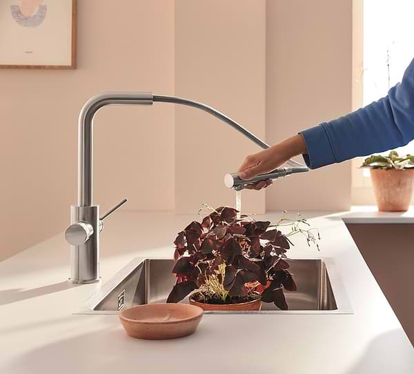 Фото - Смеситель кухонный Grohe Blue Pure Minta Супер сталь (30601DC0)