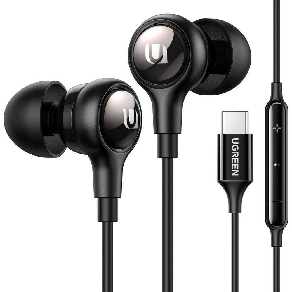 Навушники вкладиші дротові UGREEN EP103 In-Ear Earphones with Type-C Connector Black (30638) - Фото 1